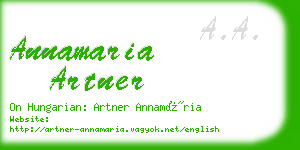 annamaria artner business card